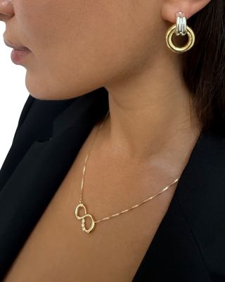 Gina Circle Drop Earrings