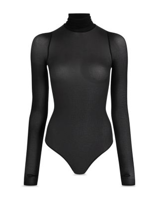 Sheer Turtleneck Bodysuit