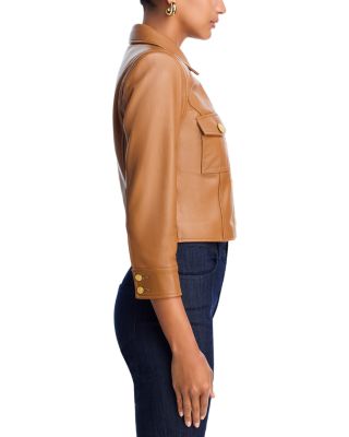 Kumi Cropped Leather Jacket
