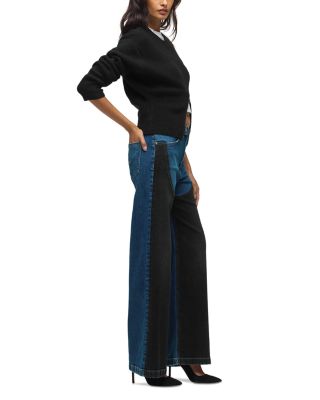 Jodie High Rise Contrast Panel Jeans in Mixture