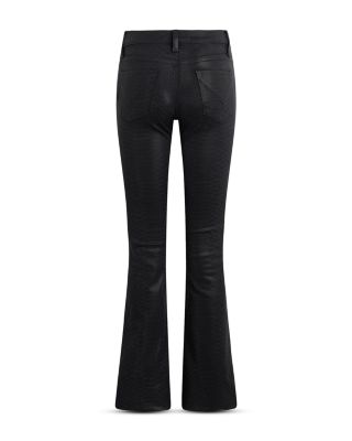 Barbara High Rise Bootcut Jeans in Black Snake