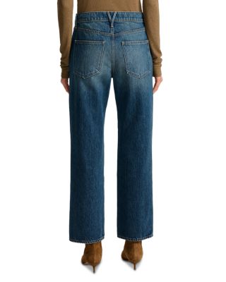 Leah Mid Rise Straight Jeans in Equinox Blue