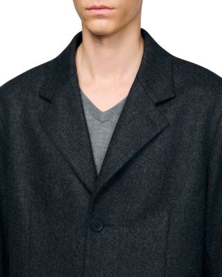 New Heather Wool Blend Broadcloth Coat