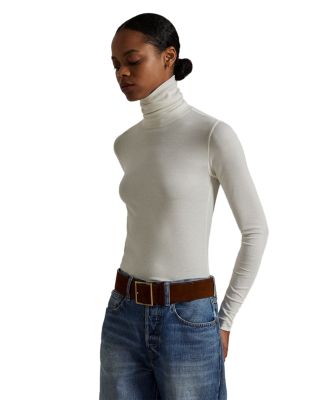 Stretch Blend Turtleneck Sweater