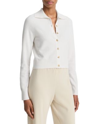 Button Front Polo Cardigan Sweater 