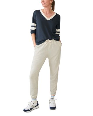 Slub Varsity V Neck Top