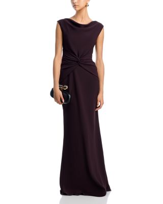 Crepe Twist Front Gown