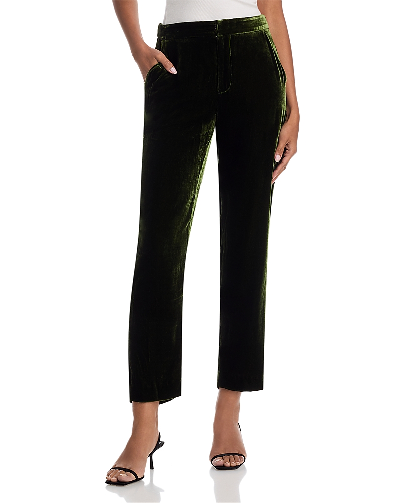 L'agence Rebel Velvet Trousers In Green
