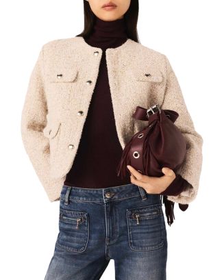 Maje Short Boucle Tweed Jacket | Bloomingdale's