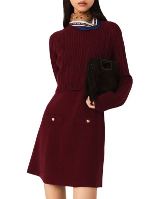 Knit Dress with Removable Sweater