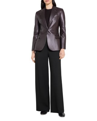 Lynnia Leather Blazer