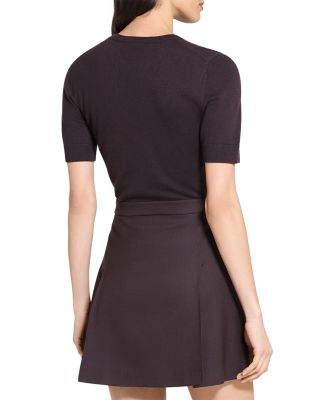 Deep Pleat Combo Mini Dress