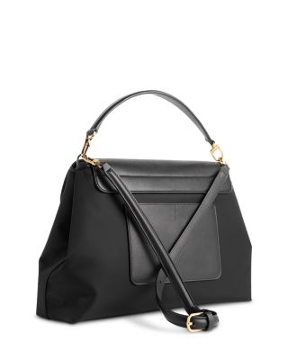 T-Lock Nylon and Leather Convertible Satchel