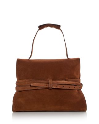 Tie Me Suede Shoulder Bag