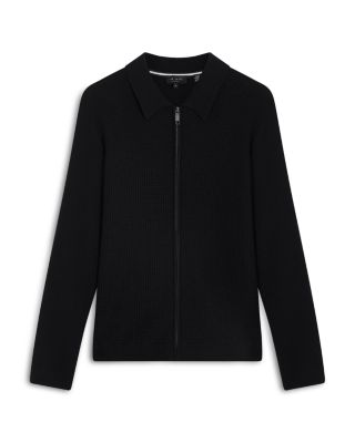 Fenrys Waffle Stitch Zip Sweater Jacket