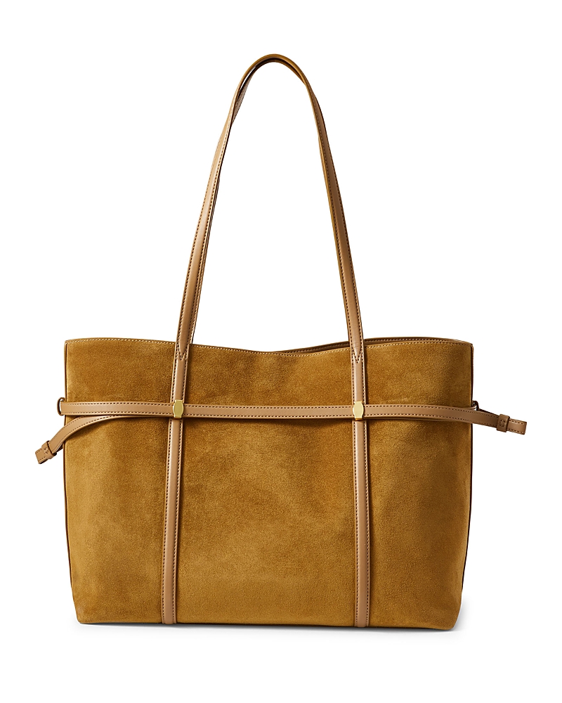 Veronica Beard Suede Lasso Bag In Brown