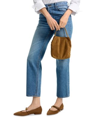 Small Suede Slouch Shoulder Bag