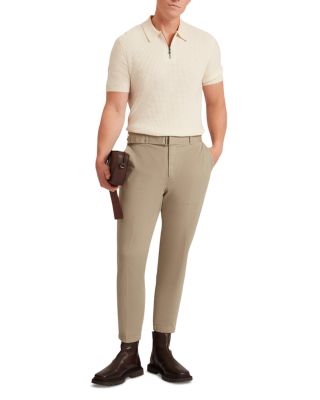 Jaylon Waffle Stitch Zip Polo