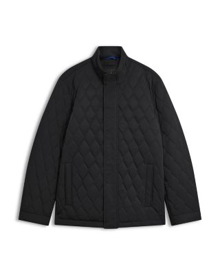 Hollbec Regular Fit Diamond Quilted Coat