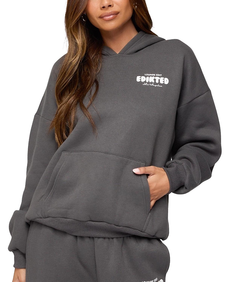 Edikted Lounge Edit Hoodie In Gray