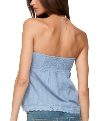  Narnie Striped Strapless Wrap Top