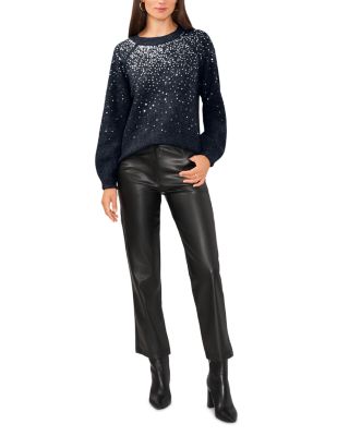 Sequinned Raglan Sleeve Sweater