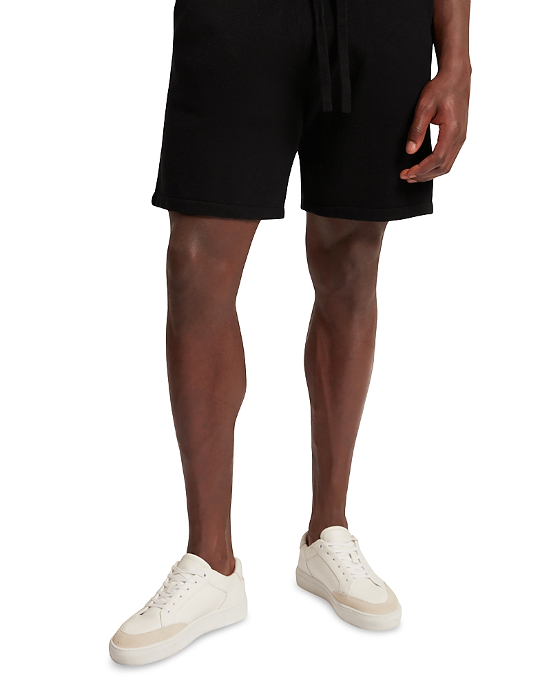 Ted Baker Owaine Knitted Drawstring Shorts In Black