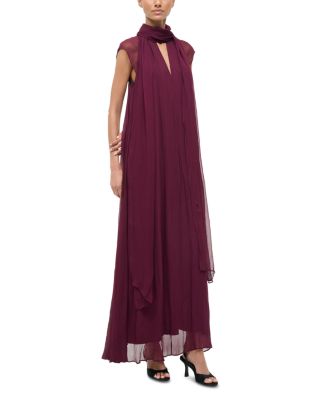 Camilla Tie Neck Maxi Dress