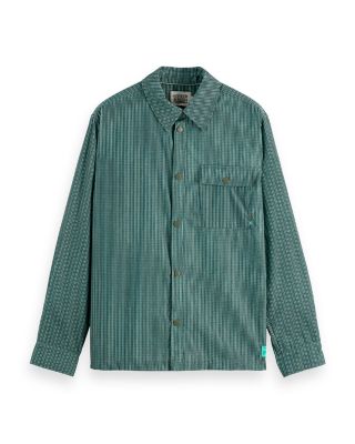 Relaxed Fit Micro Check Structured Shirt