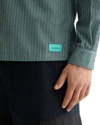 Relaxed Fit Micro Check Structured Shirt