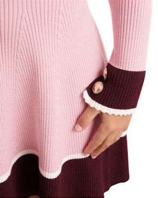 Girls' Willa Scallop Detail Knitted Dress - Big Kid