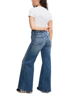 Soft Tech Good Petite Palazzo Jeans in Indigo986