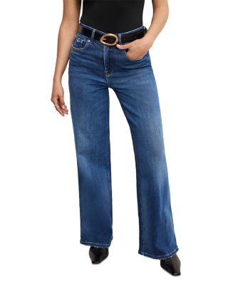 Soft Tech Good Petite Skate Wide Leg Jeans in Indigo891
