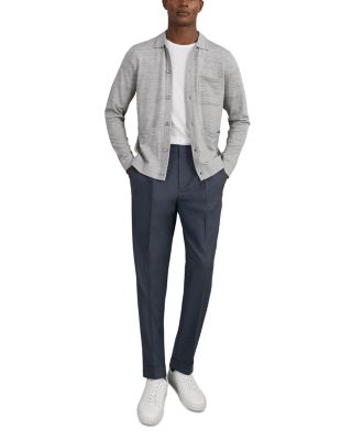 Munich Slim Fit Merino Wool Button Front Shirt