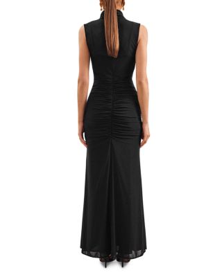 Petite Daniella Sleeveless Ruched Maxi Dress