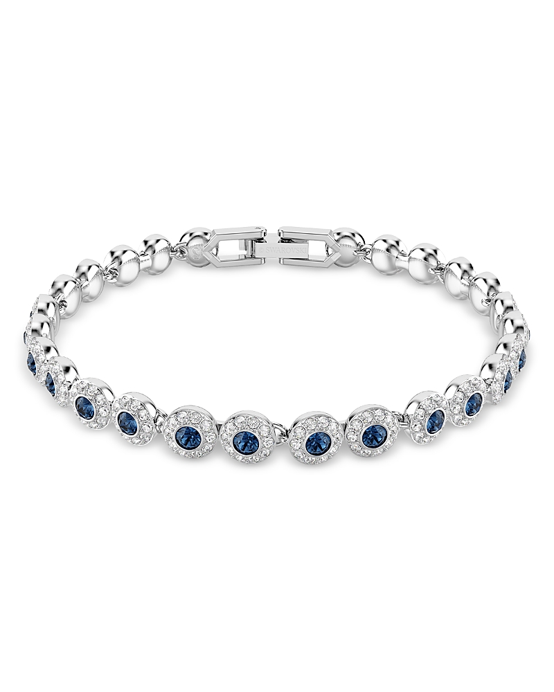 Swarovski Swaroski Una Angelic Rhodium Plated Tennis Bracelet In Silver