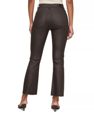 Petite Bridget Boot High Rise Instasculpt™ Coated Jeans in Chocolate