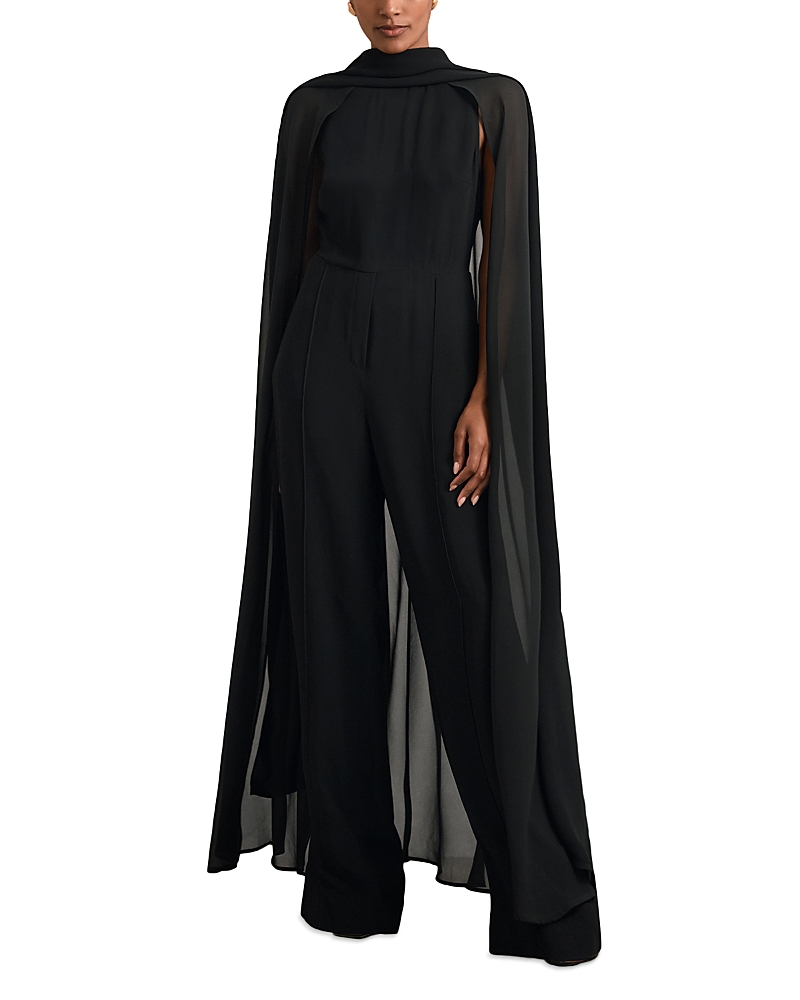 Reiss Capeback Jumpsuit In Animal Print