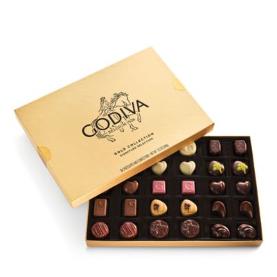 Chocolatier Assorted Chocolate Gold Gift Box, 30 Piece