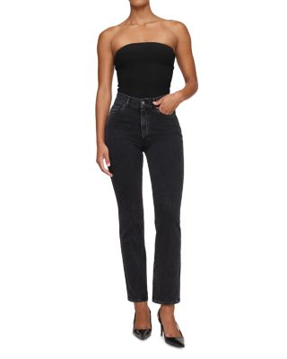 Petite Halle High Rise Instasculpt Straight Jeans in Nightshade