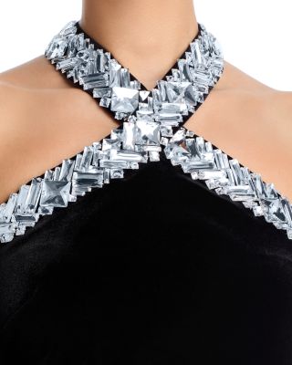 Embellished Halter Dress - Exclusive