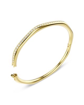 Dextera Pav&eacute; Crystal Geometric Bangle Bracelet