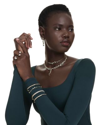 Dextera Pav&eacute; Crystal Geometric Bangle Bracelet