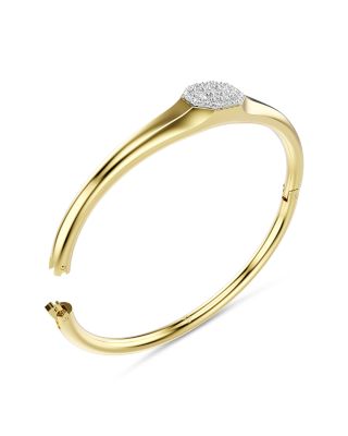 Dextera Pav&eacute; Crystal Cluster Bangle Bracelet