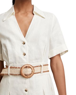 Petite Anita Belted Linen Dress