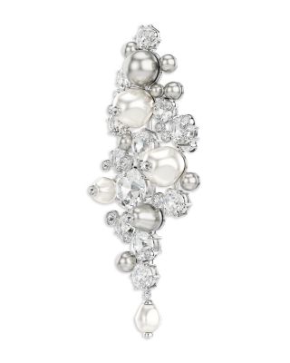 Constella Crystal & Faux Pearl Brooch