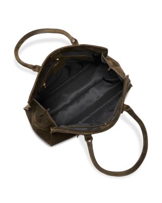 Suede Belted Shoulder Bag