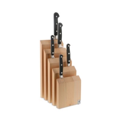 Slanted Italian Magnetic Knife Block, Beech Wood