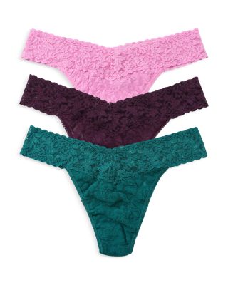 Signature Lace Original Rise Thong, Pack of 3