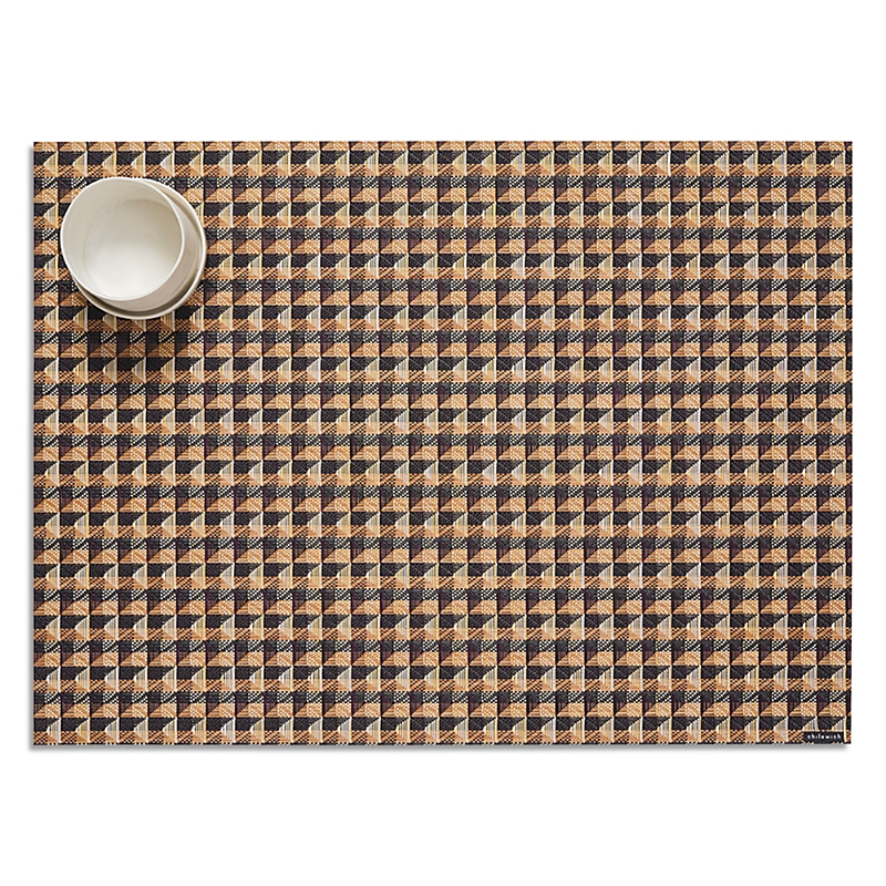 Chilewich Crane Rectangular Placemat In Brown